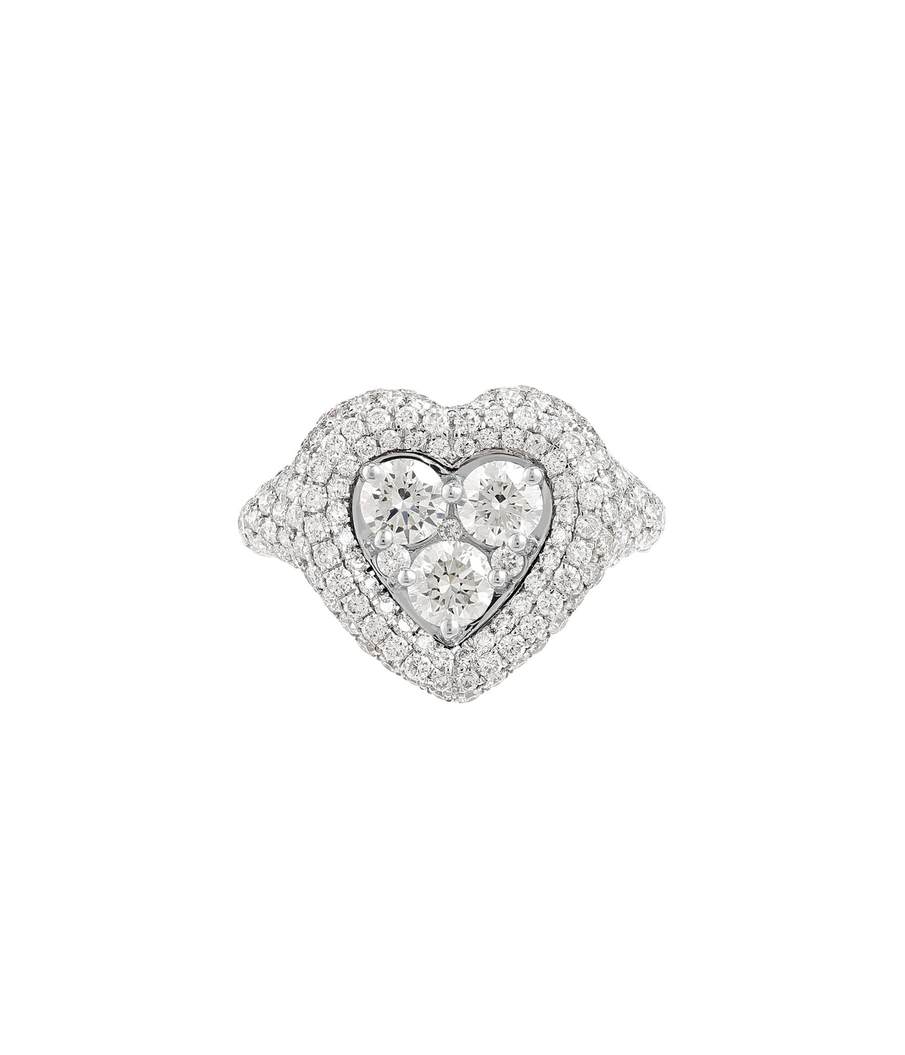 The Manaal 18K White Gold Diamond Pinky Ring