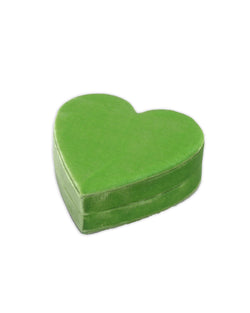 Green Velvet Heart Jewellery Box