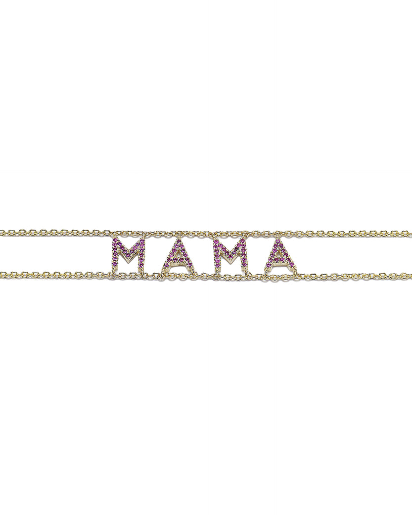 Pink Sapphie MAMA Say Something Bracelet