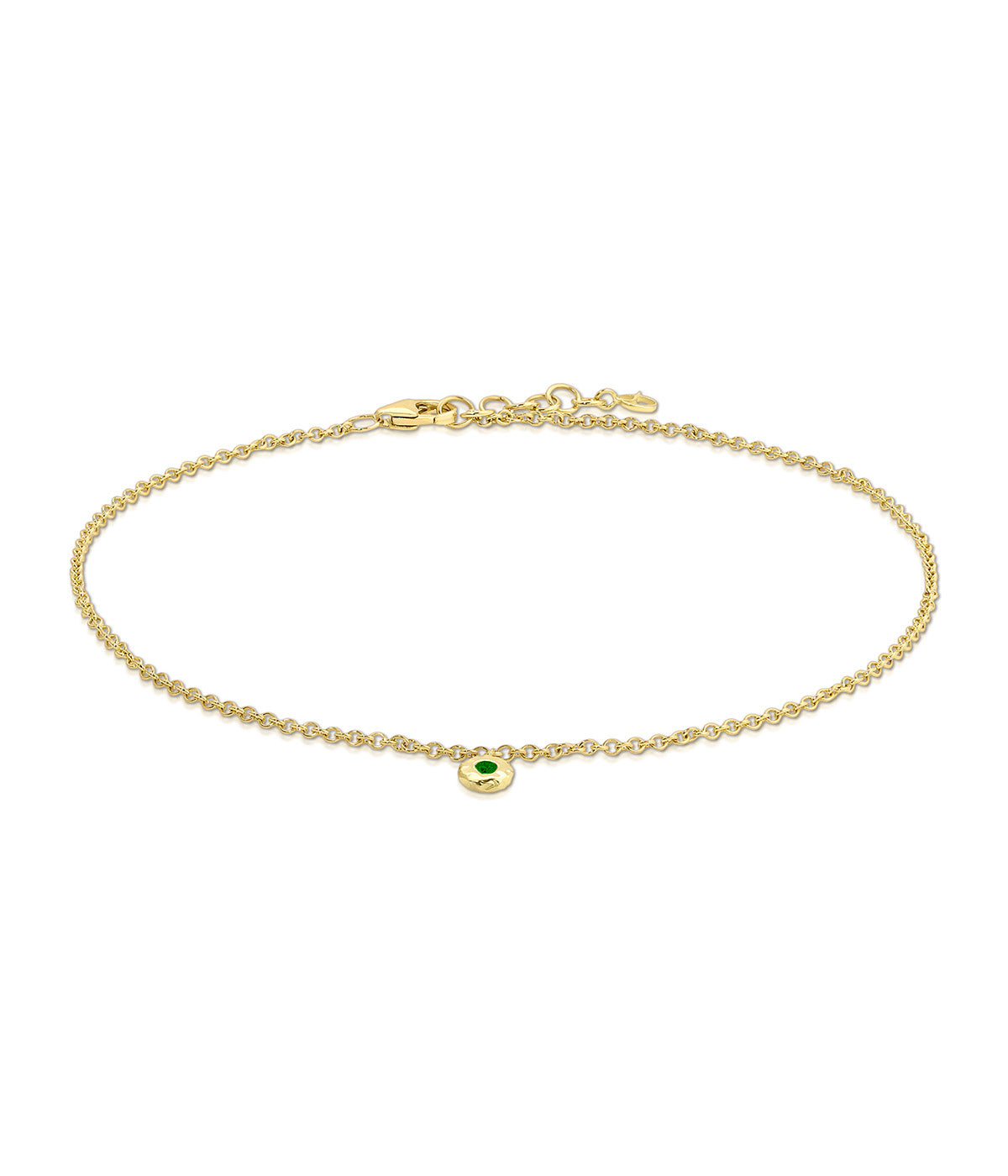 Nesting Gem Anklet - Emerald