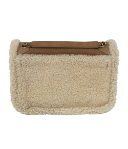 Niki Medium Shearling-Trim Bag