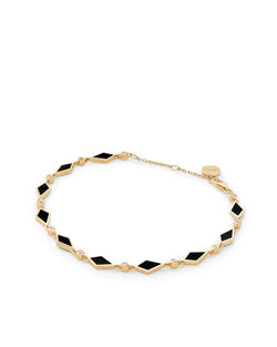 18K Gold Reversible Mosaic Bracelet With Enamel