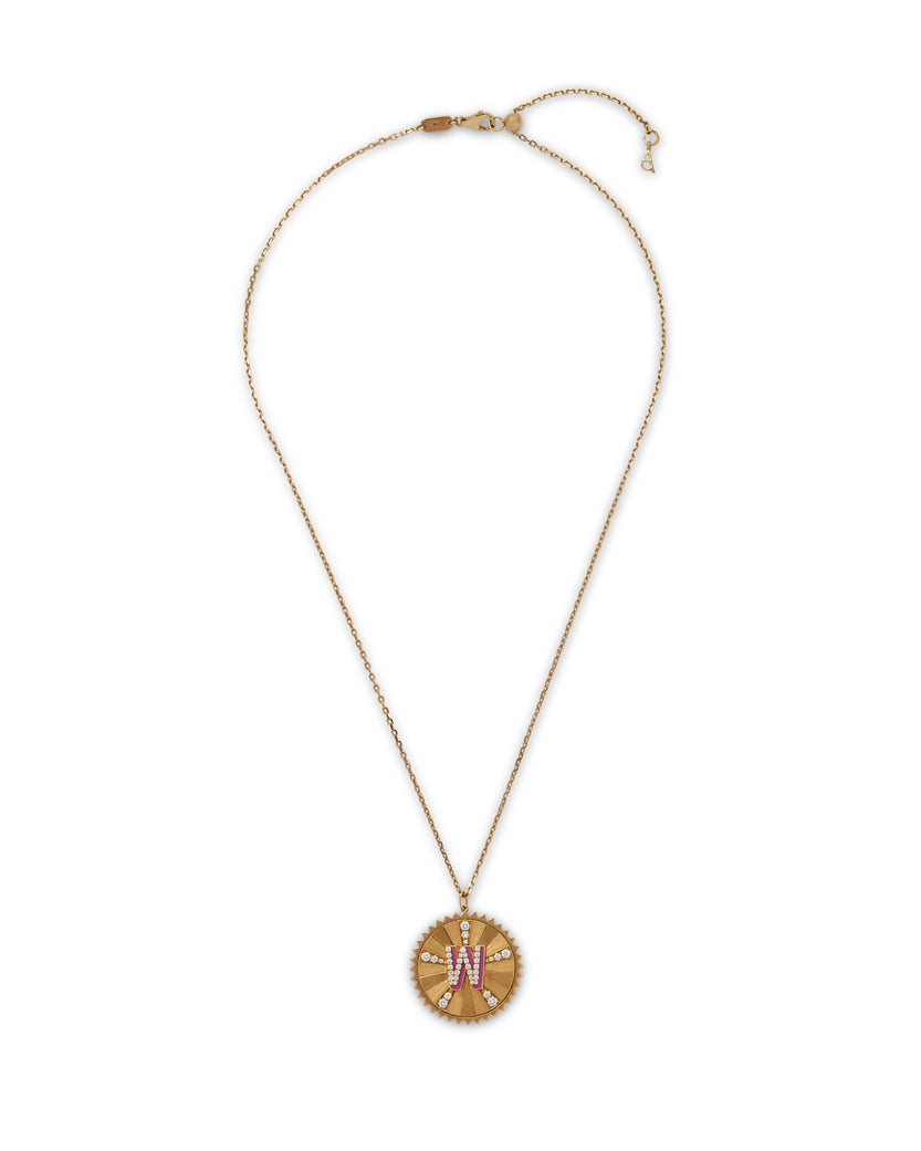 Silhouette 18K Gold Coin Necklace