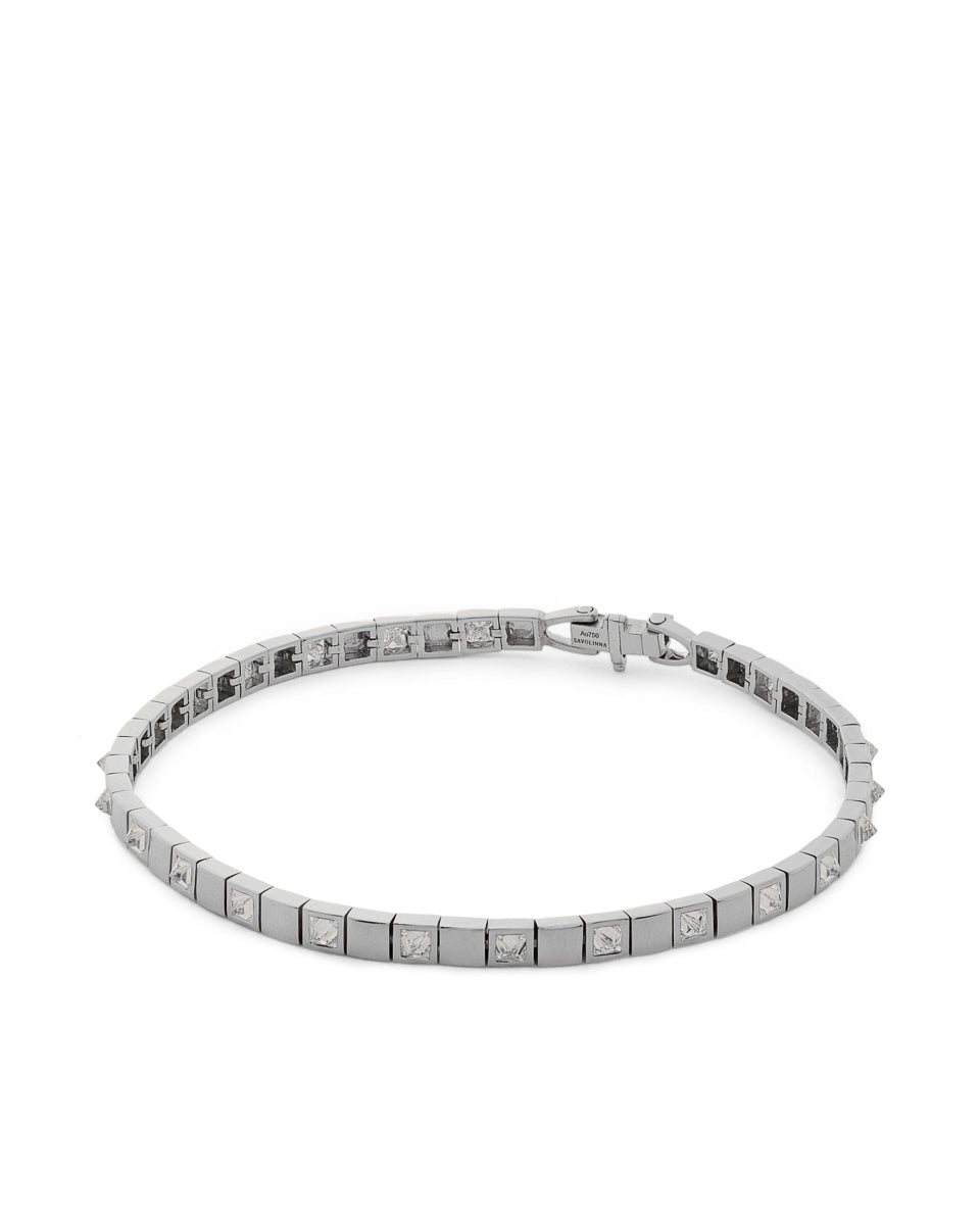 Be Spiked Slim Tennis Bracelet With Diamonds