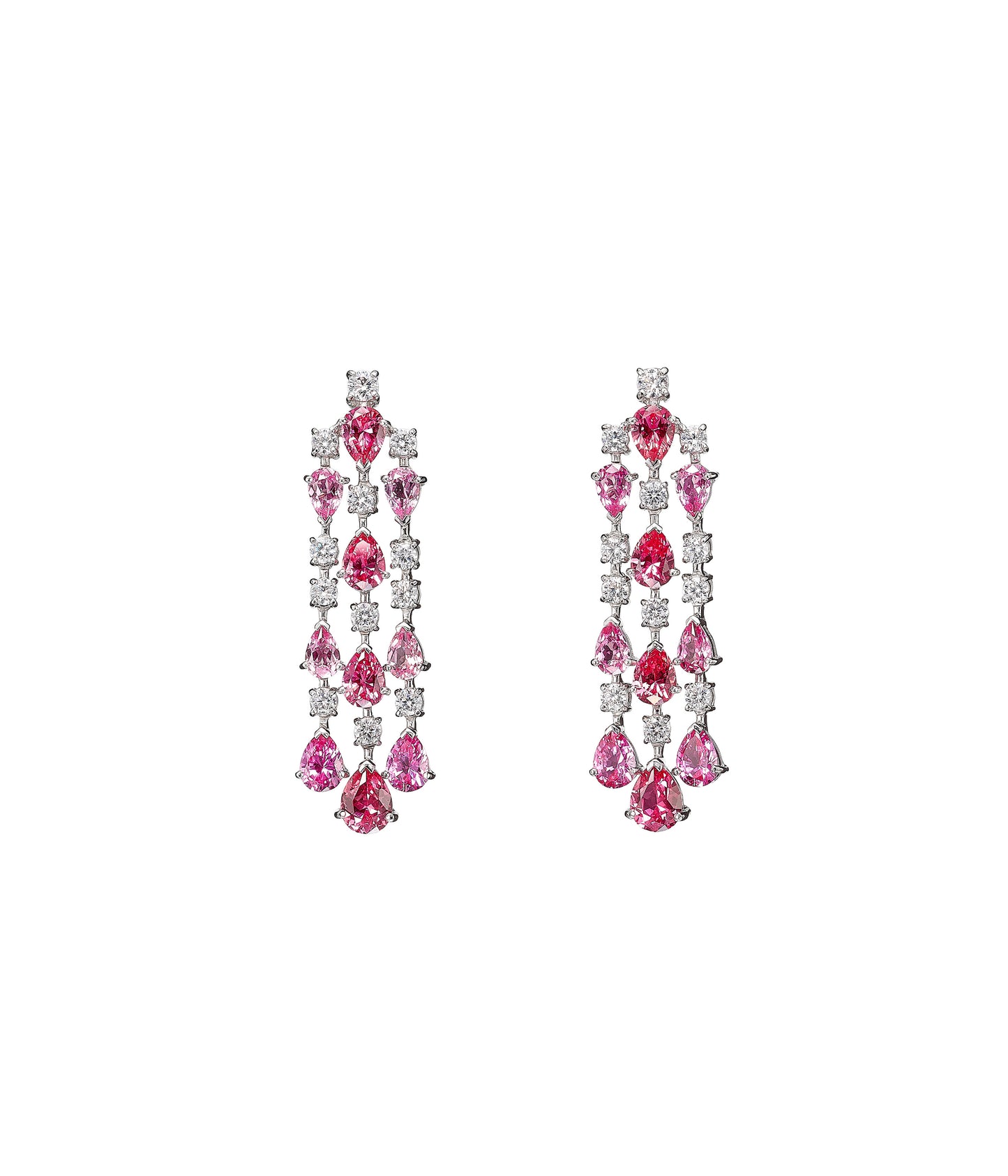 Padparadscha Orchid Cascade Earrings