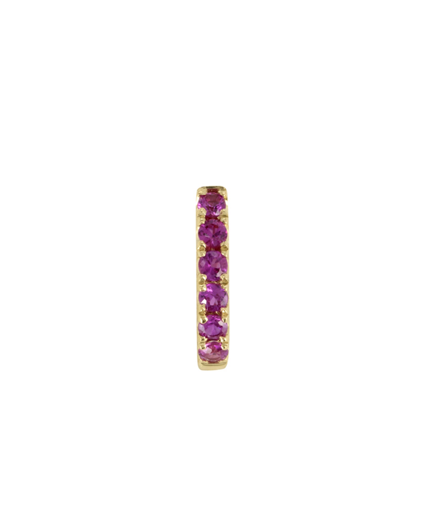 Pink Sapphire Huggie Earring