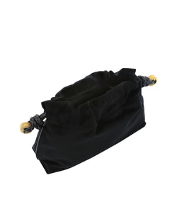 Carry Velvet Granulated Ring Clutch