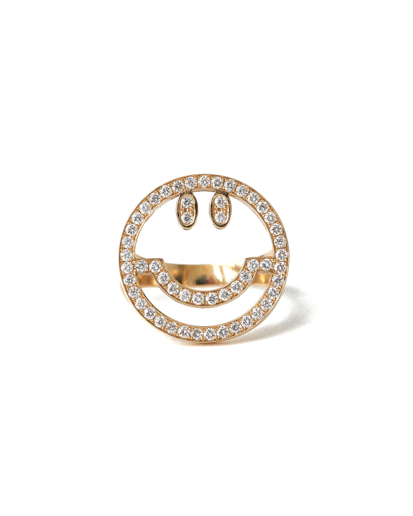 Big Smiley Diamond Ring