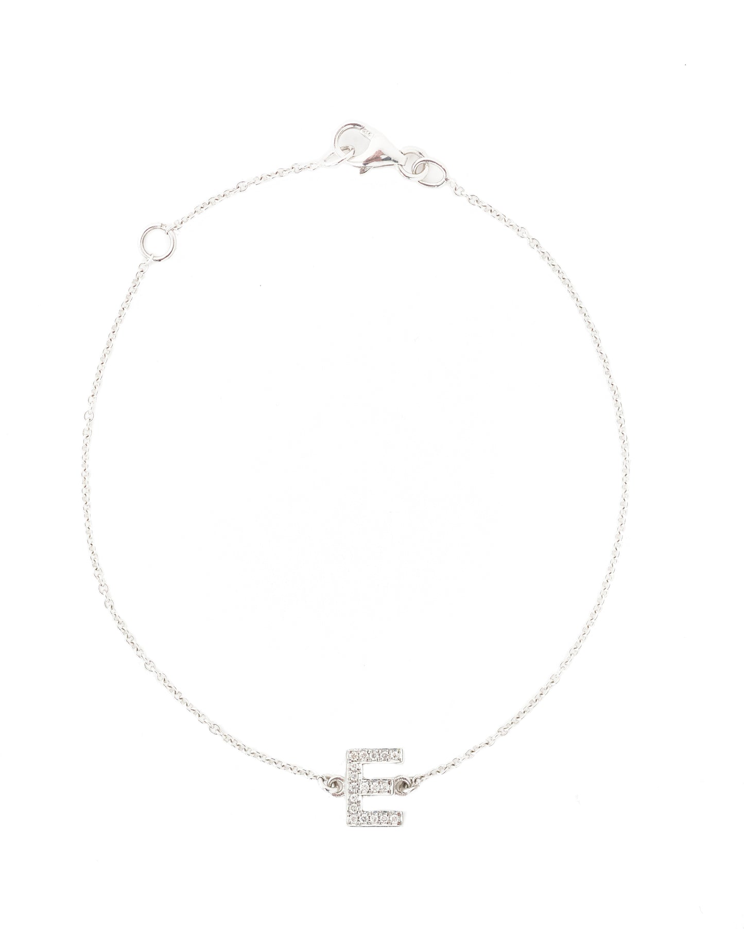 Personalised Chunky Diamond Initial Bracelet