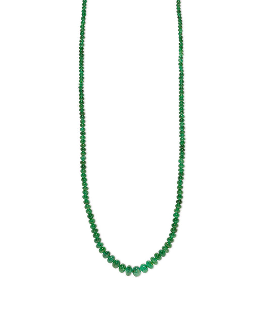 Rich Emerald Bead Necklace