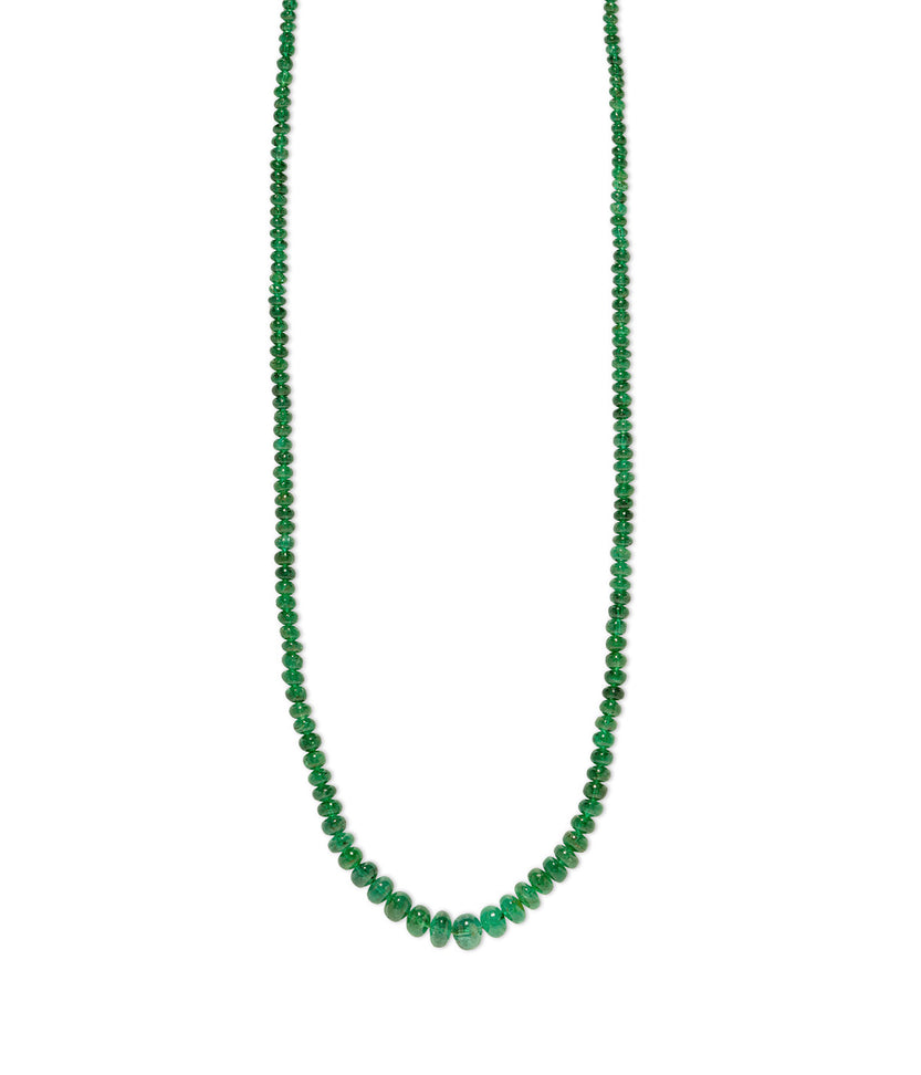 Rich Emerald Bead Necklace