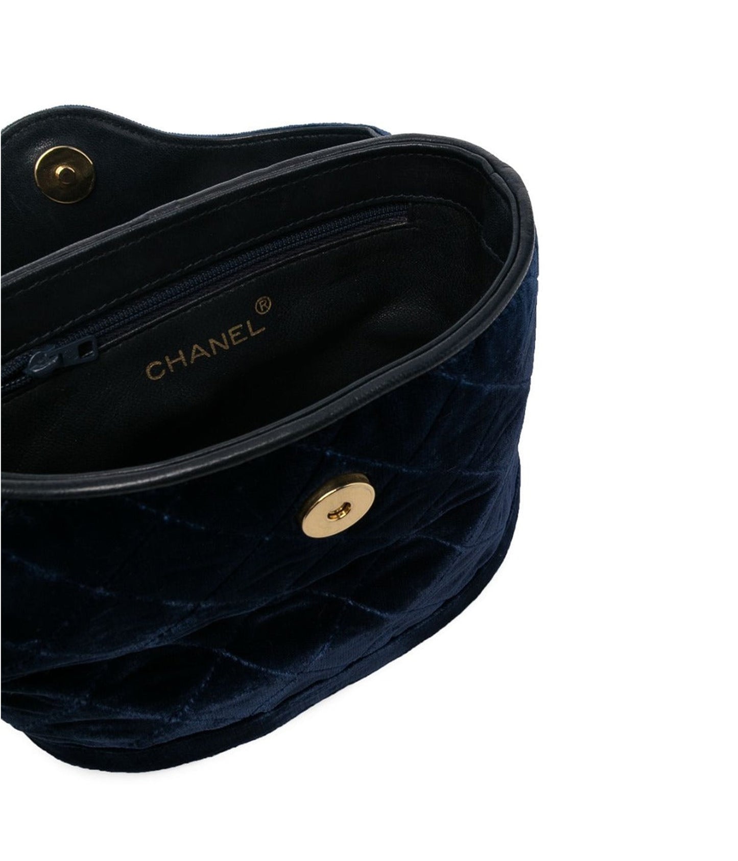 Rare Navy Velvet Crossbody Binocular Bag