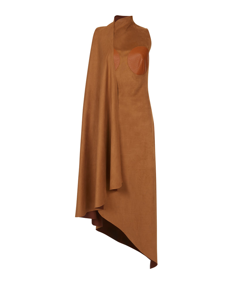 Cognac Suede Dress