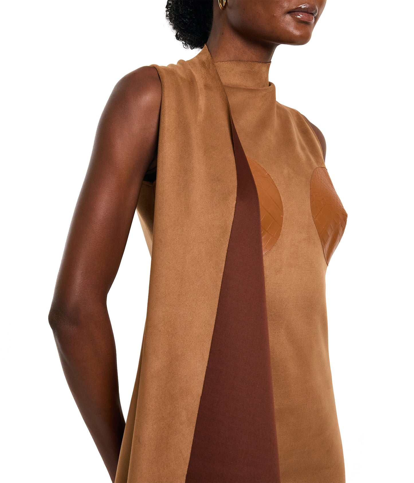 Cognac Suede Dress