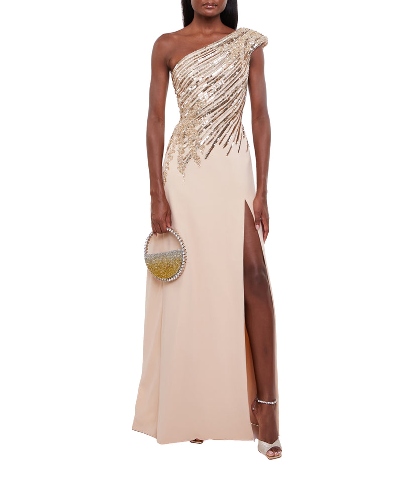 One Shoulder Sequin Long Dress