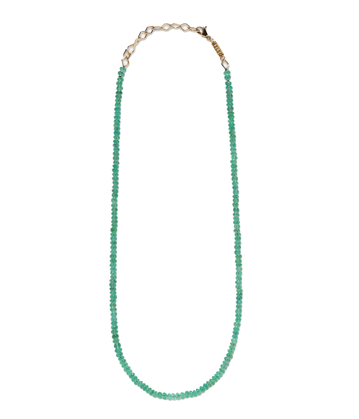 Small Light Green Emerald Bead Necklace