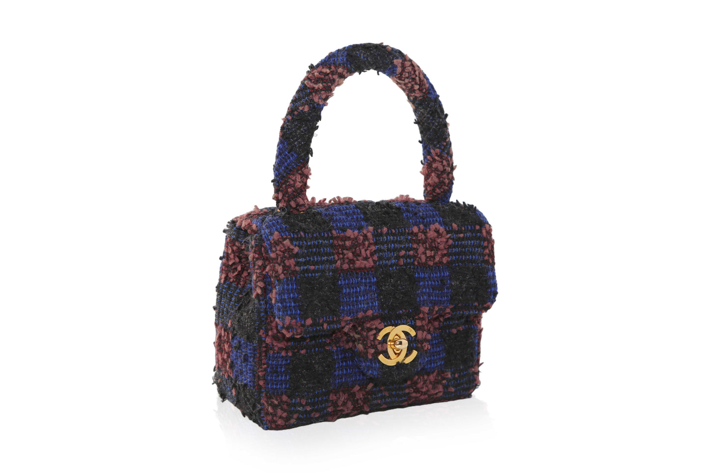 1992 Micro Classic Flap Tweed Handbag