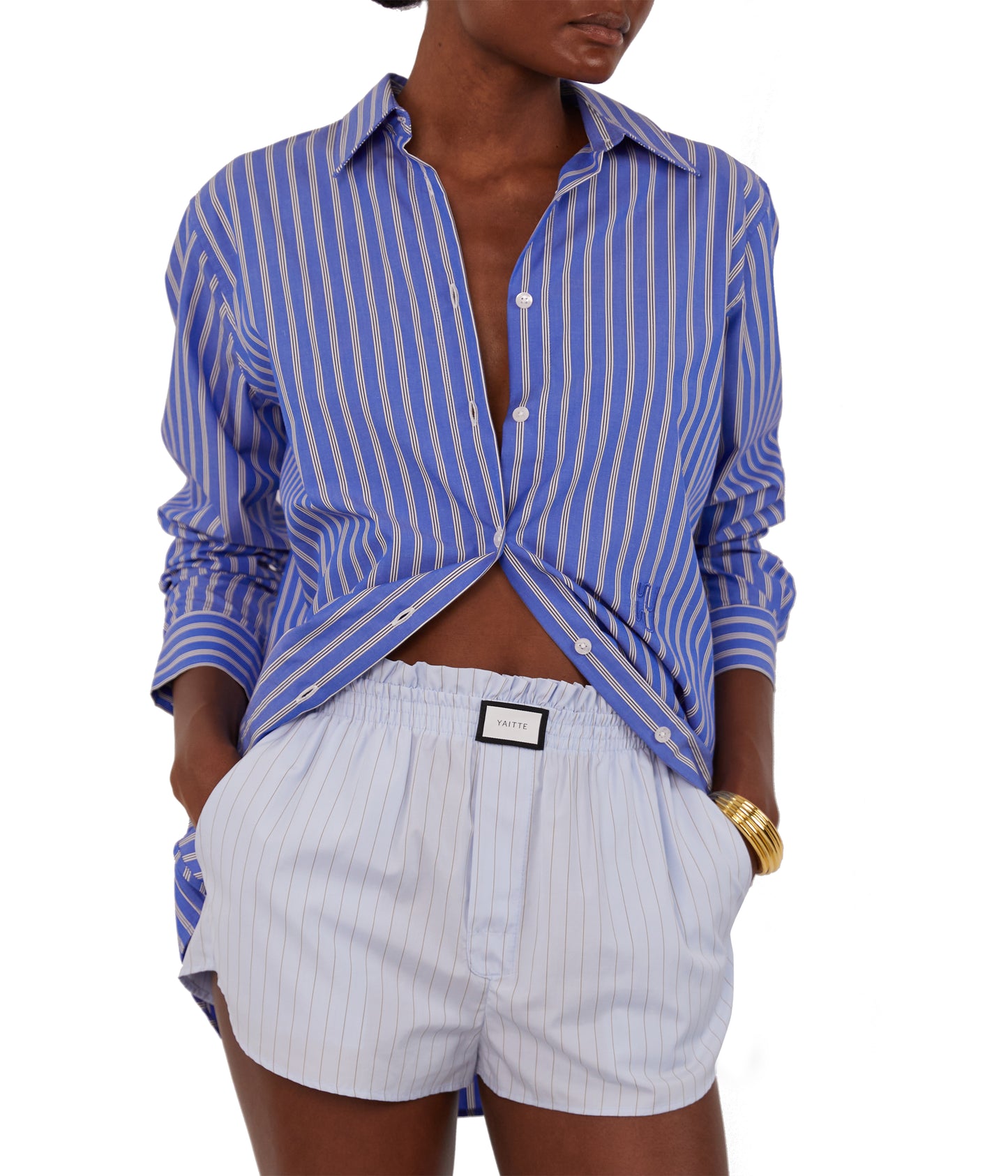 Buoy - Bright Blue Striped Shirt