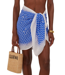 Bajan - Bespoke Blue Print Short Sarong