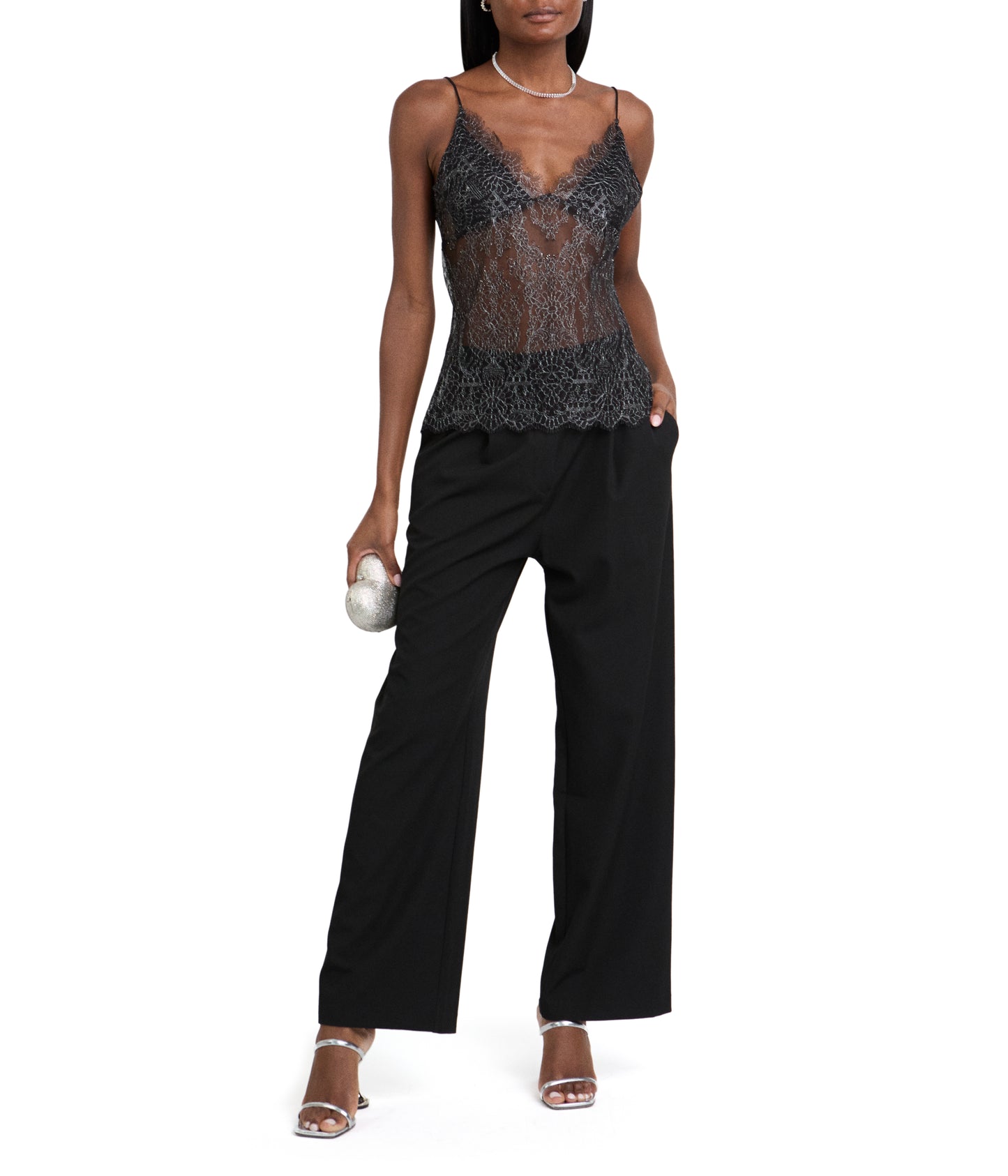 Black Chantilly Lace Cami