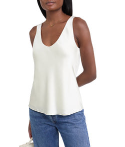 Ivory Satin Scoop Cami