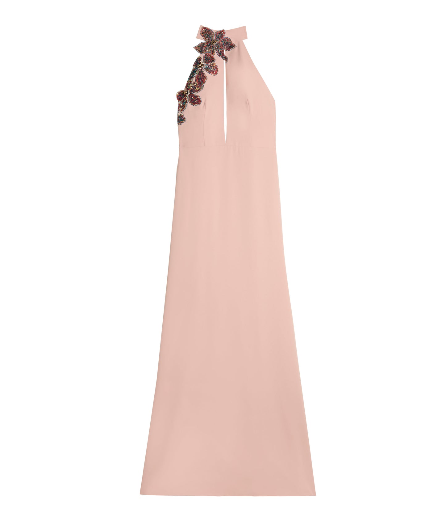 Liviana Crepe Cady Halter Gown