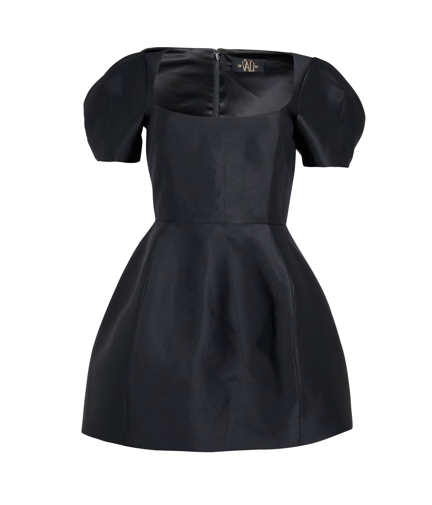 Cannoli Mini Dress In Black Twill