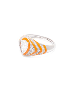 Striped Pear Pinky Ring