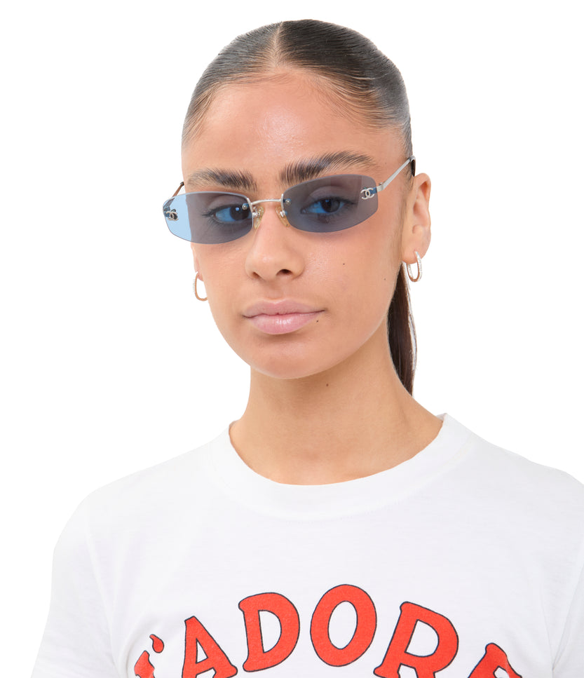 Pre-Owned Chanel Rimless Sunglasses