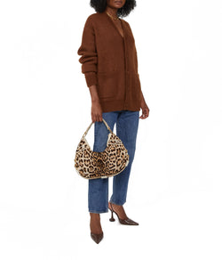 Pre-Loved Leopard Print Hobo Bag