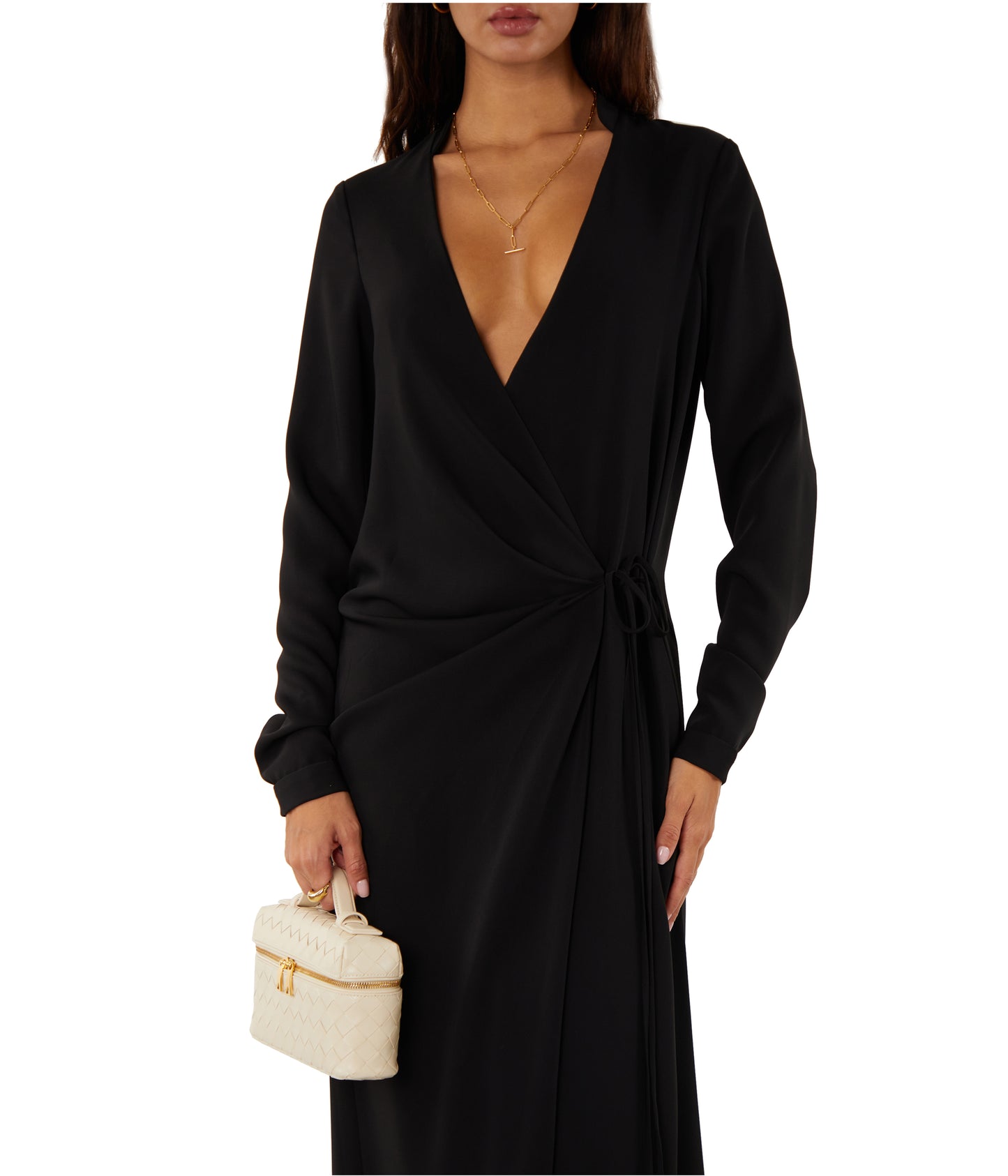 Jenella Crepe Cady Wrap Dress