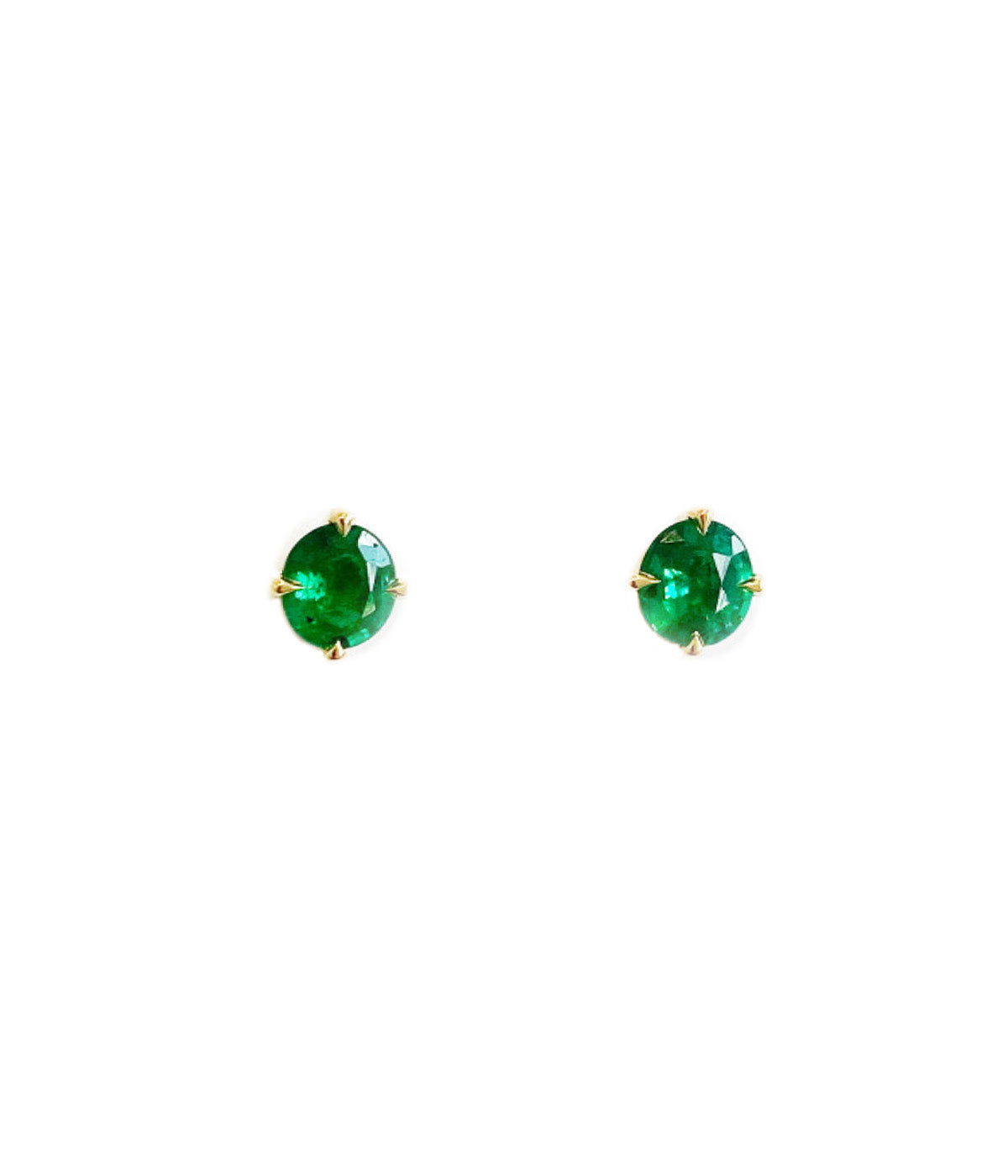 Emerald Oval Prong Studs