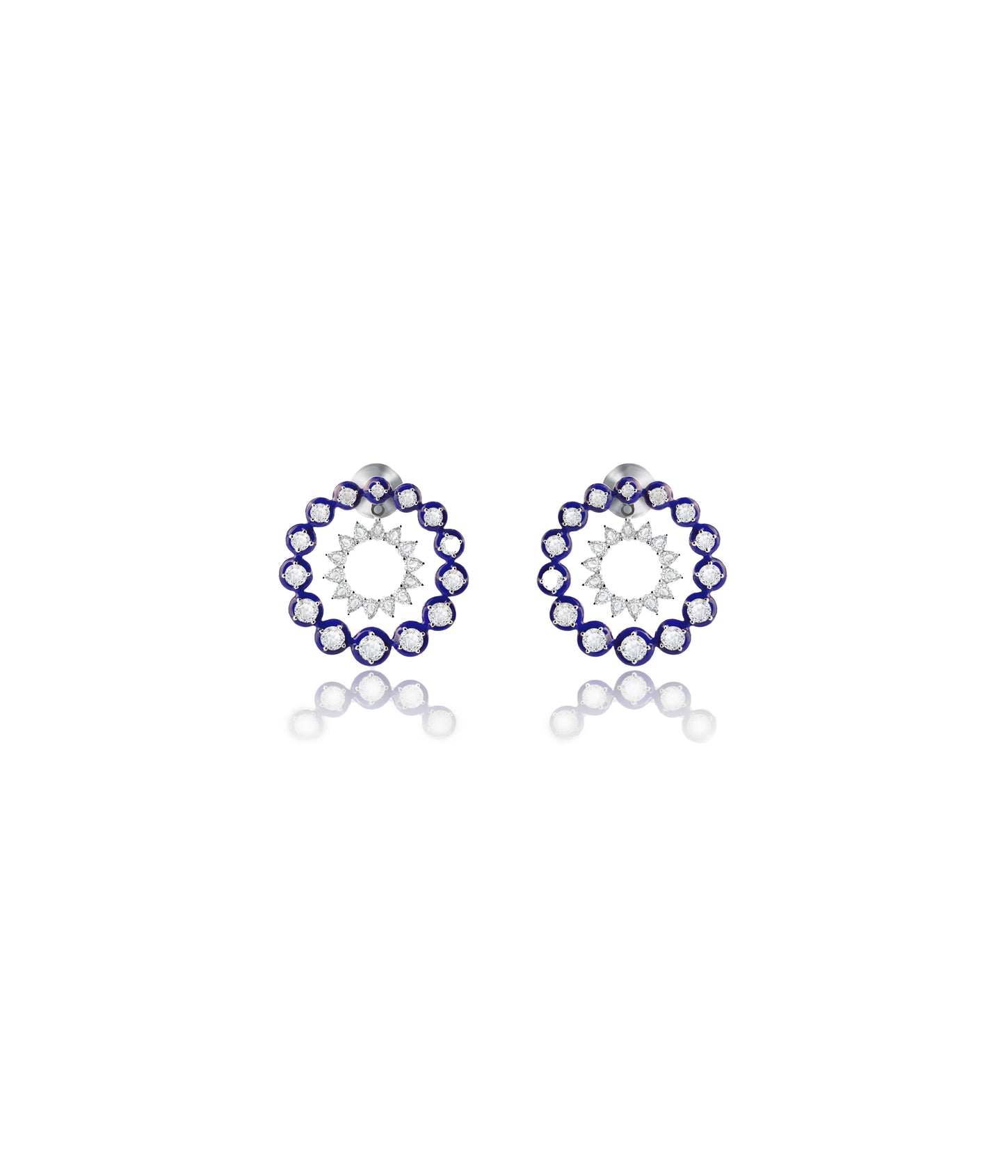 Orbit 18K White Gold Diamond Earrings