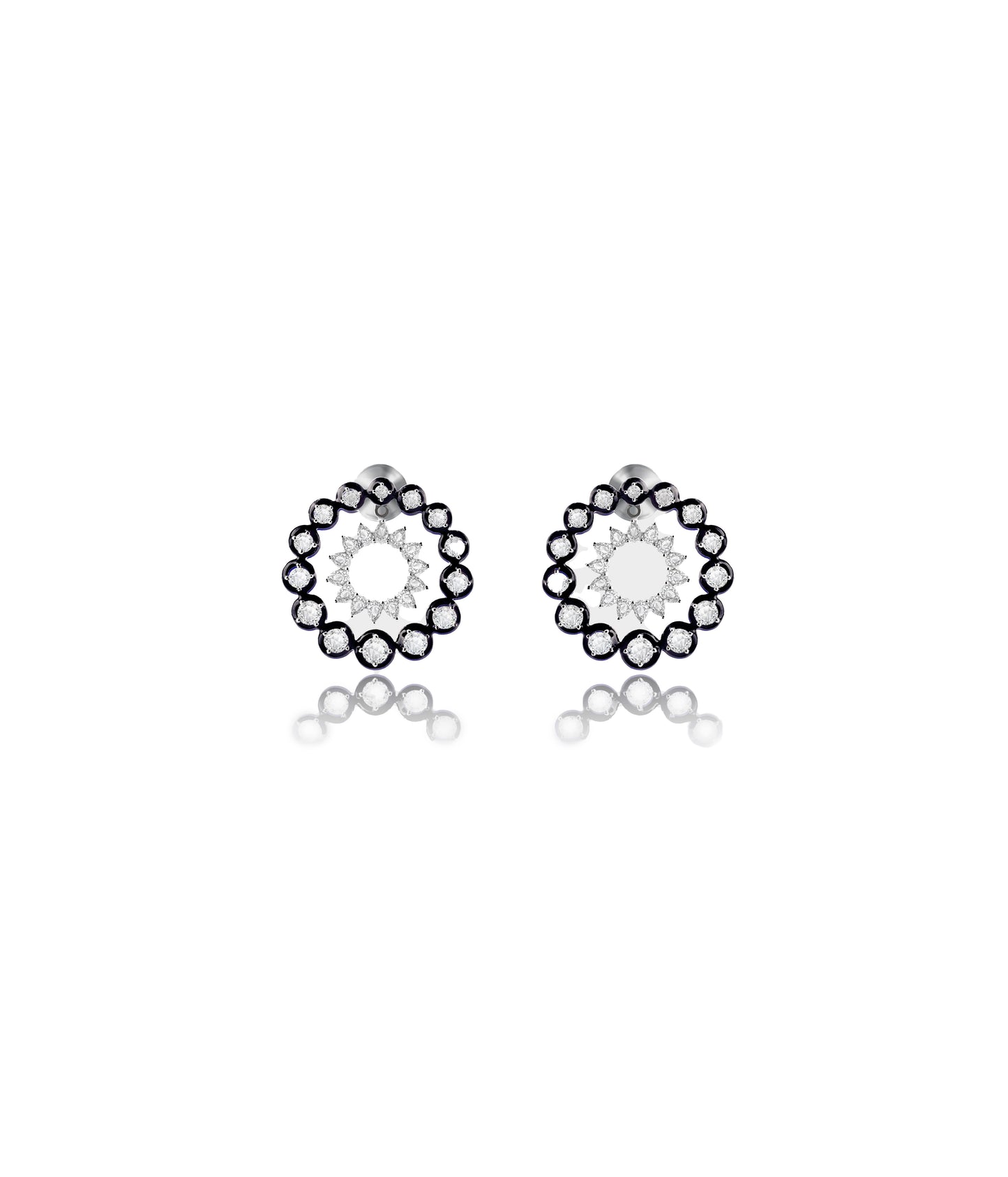 Orbit 18K White Gold Diamond Earrings