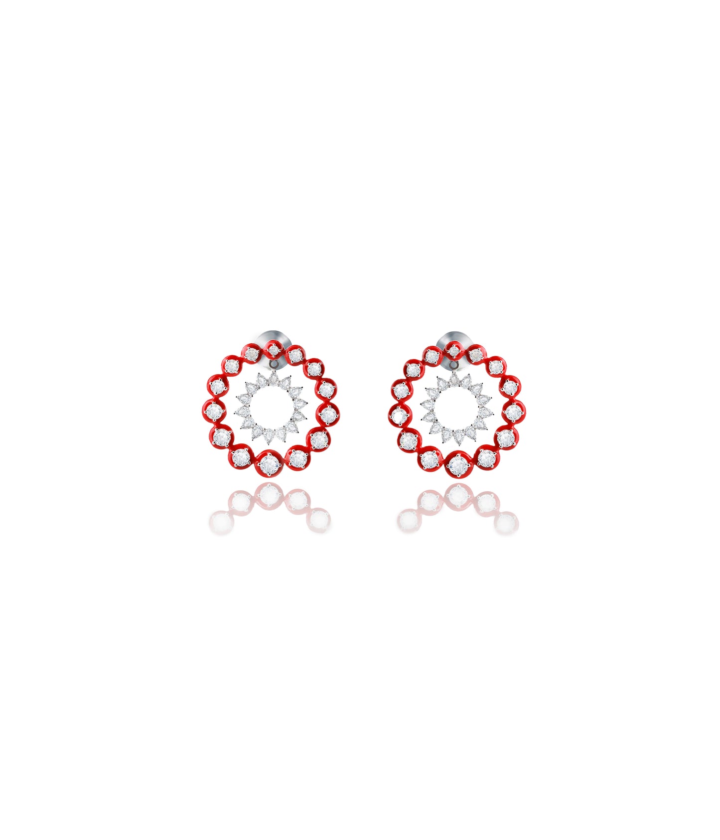 Orbit 18K White Gold Diamond Earrings