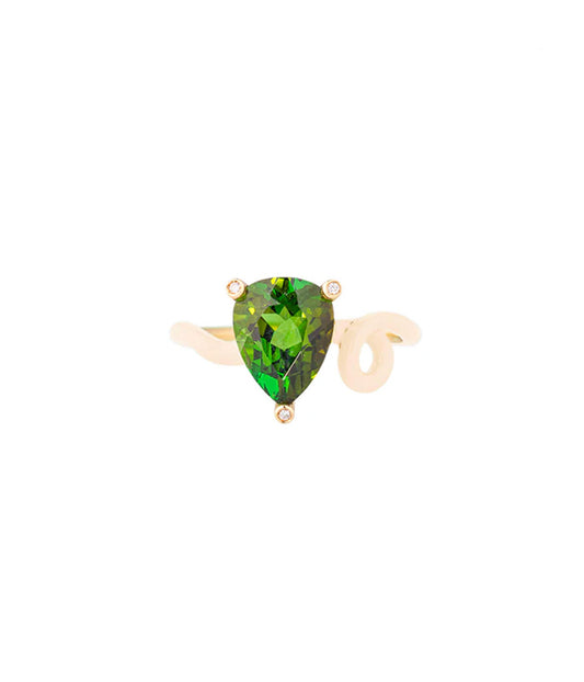 Kim Ring In Panna With Green Tourmaline