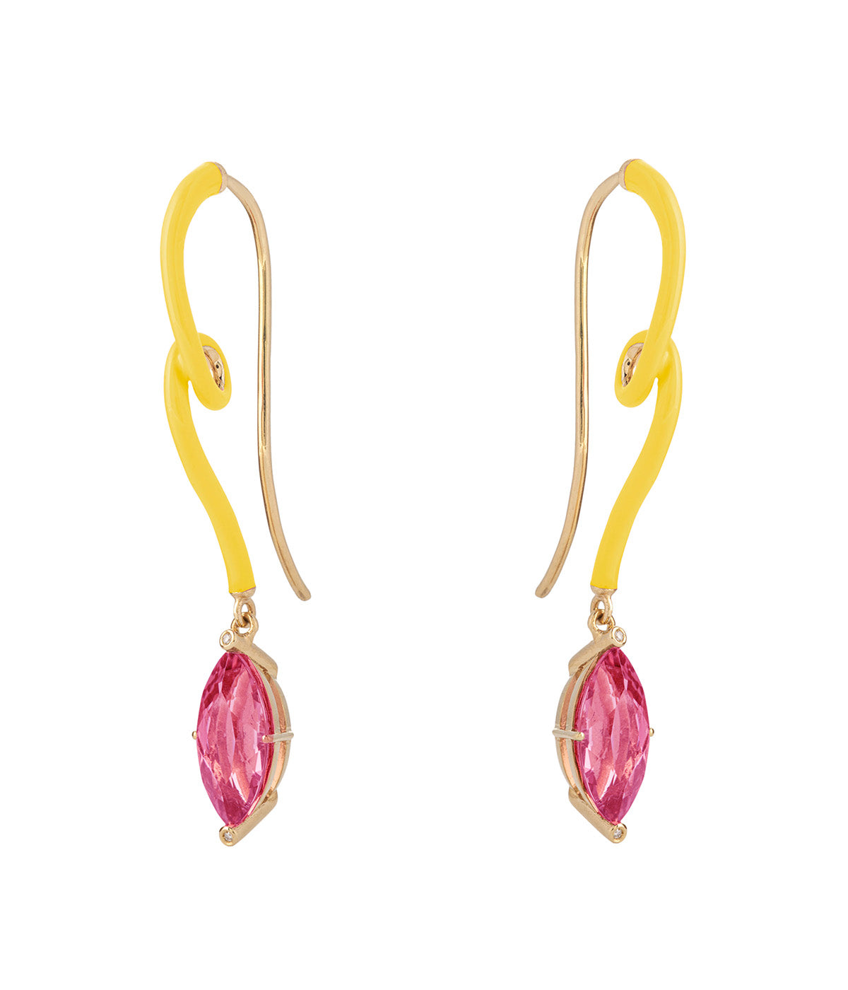 Alicia Earrings In Sunflower With Pink Tourmaline