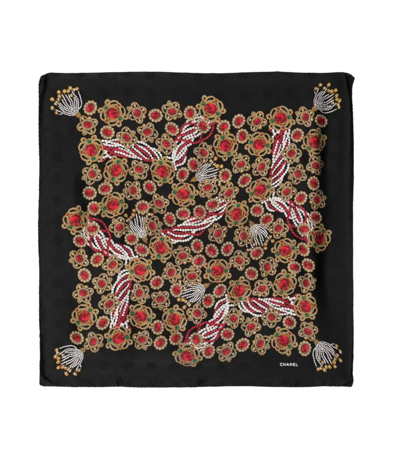 Pre-Loved Bijoux Print Silk Scarf