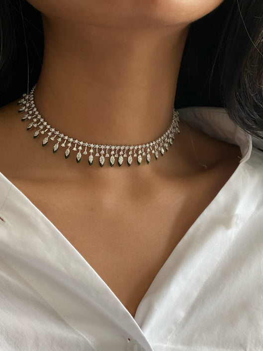 Marquise Drop Enamel Choker