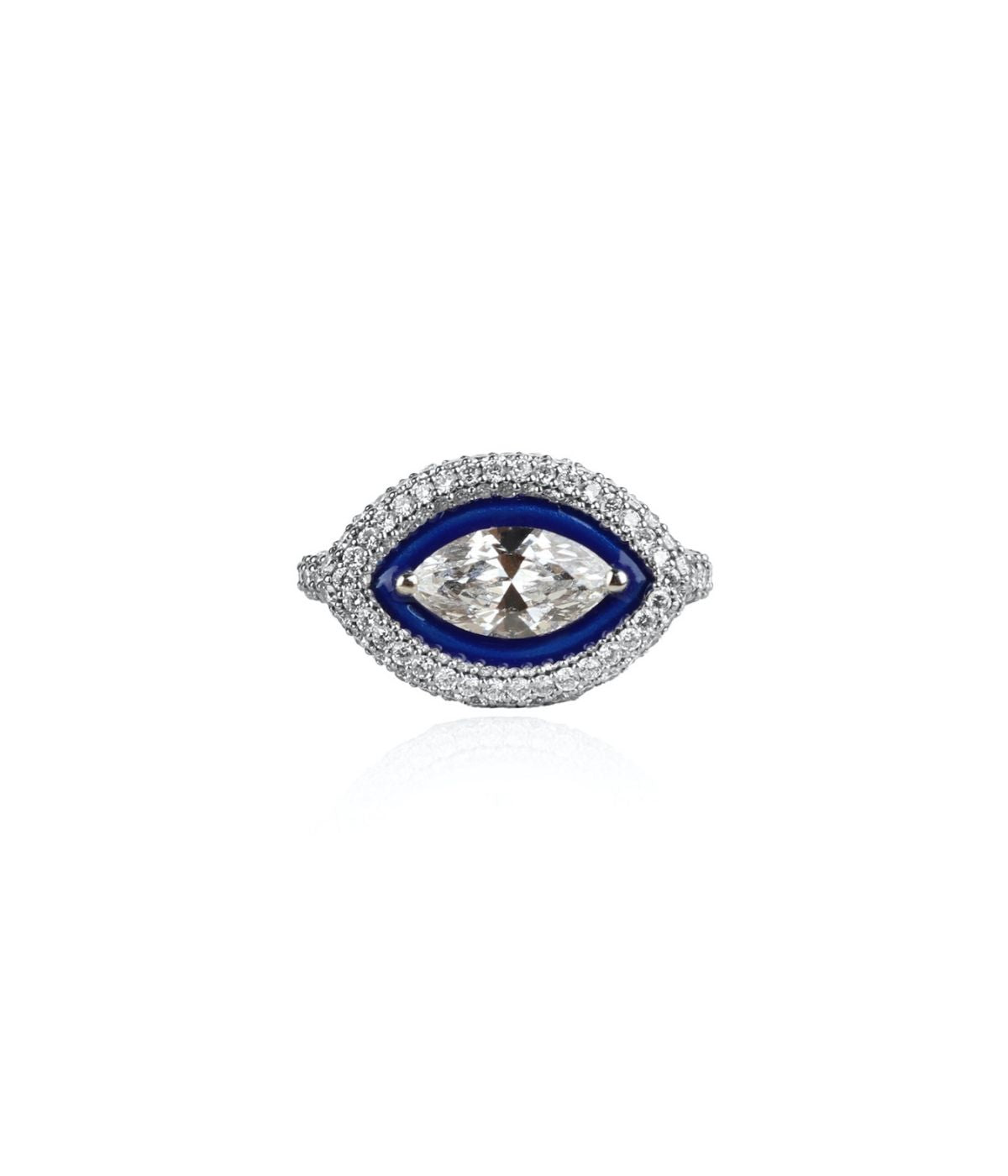 The Marquise Eye 18K White Gold Ring