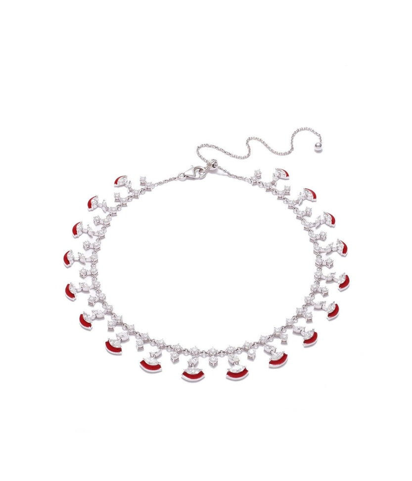 The Eye 18K White Gold Marquise Choker