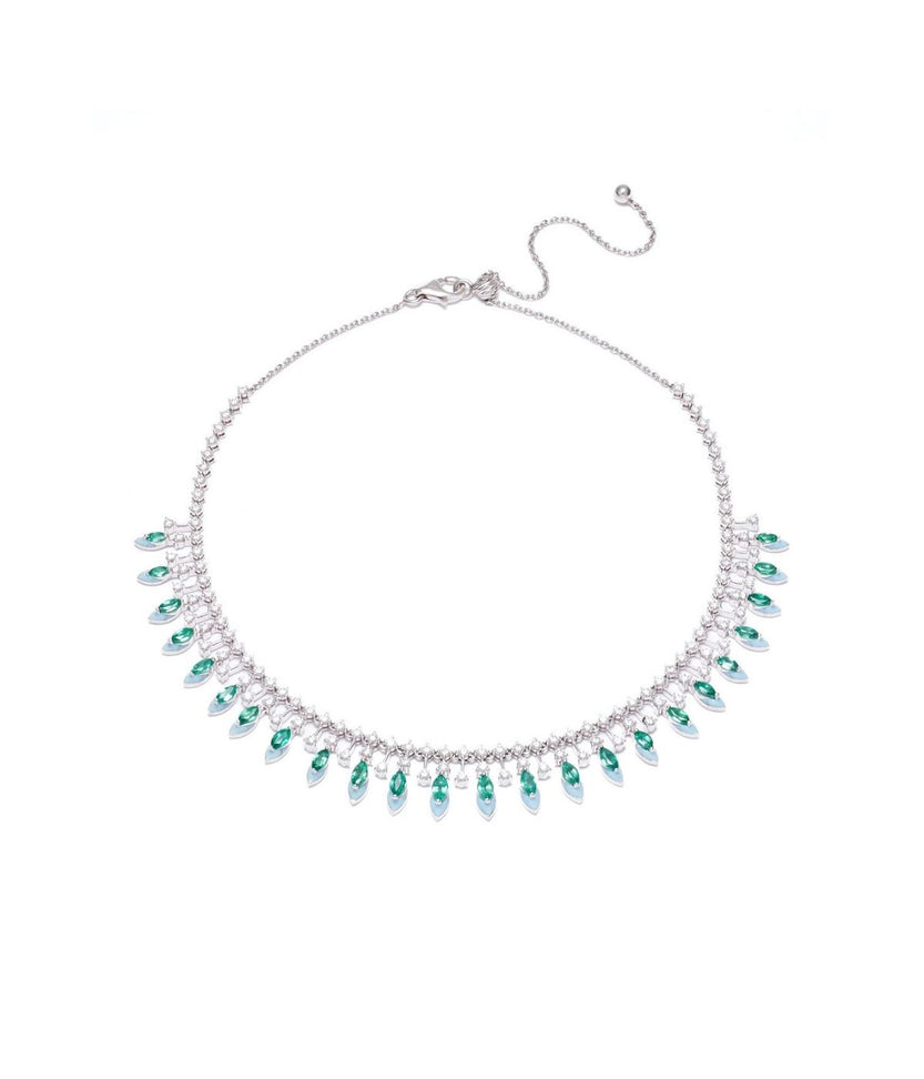 Emerald Marquise Drop Diamond Choker