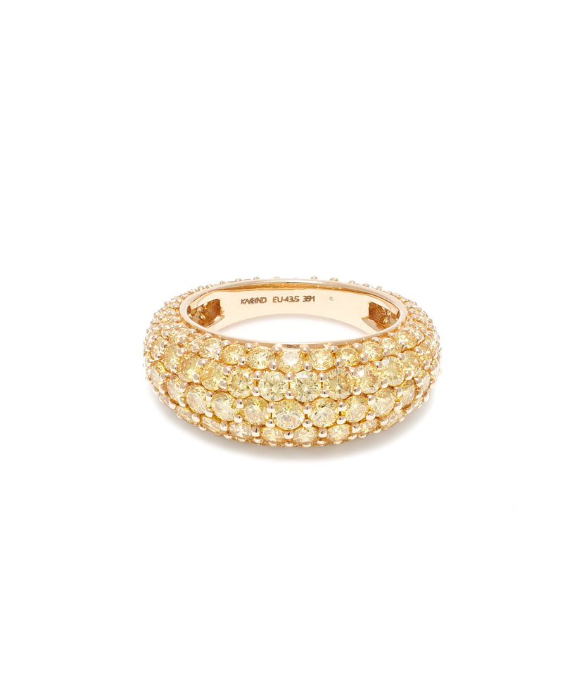 18K Yellow Gold, Yellow Diamond Disco Ring