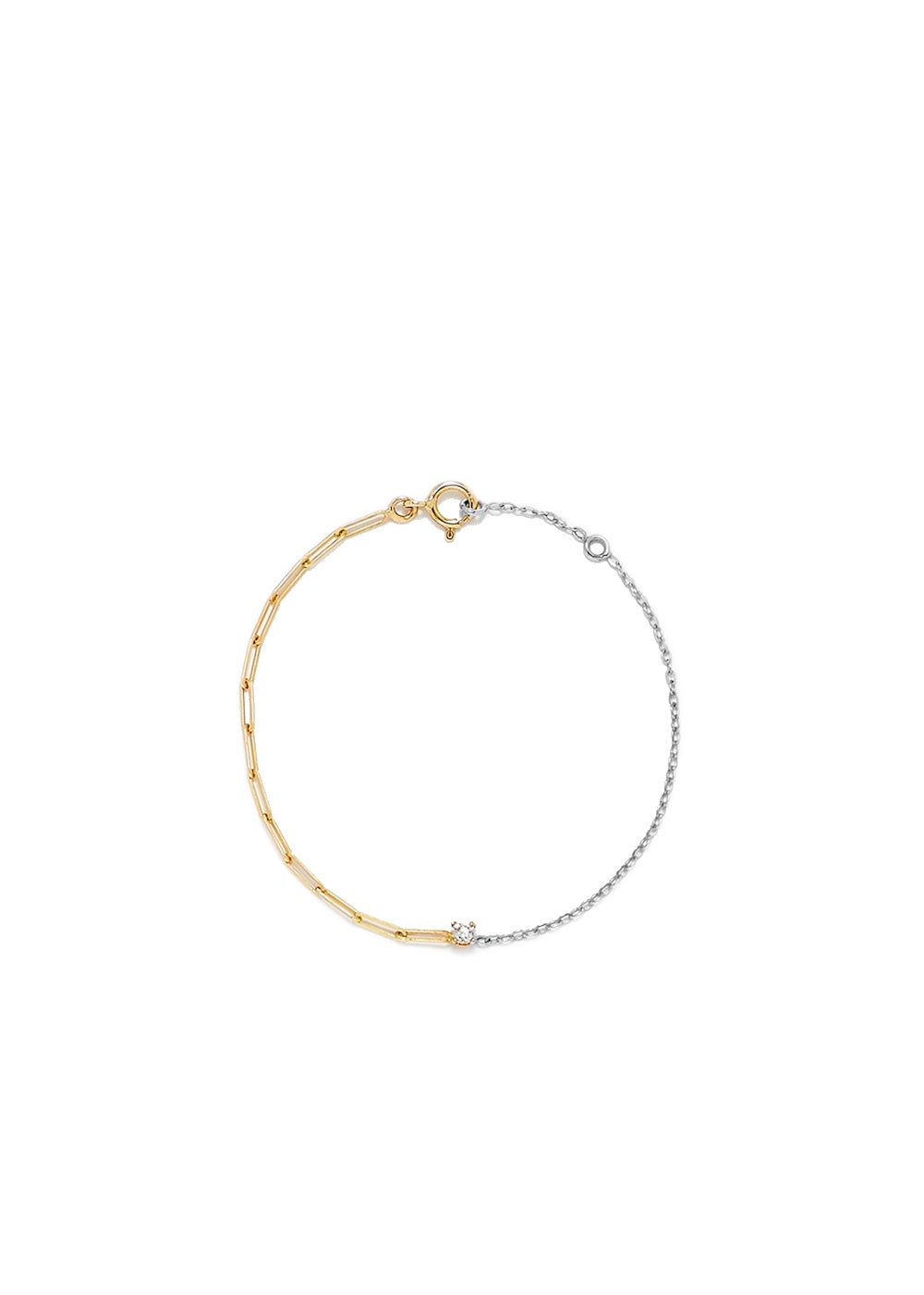 Solitaire Rond 18K Gold Diamond Bracelet