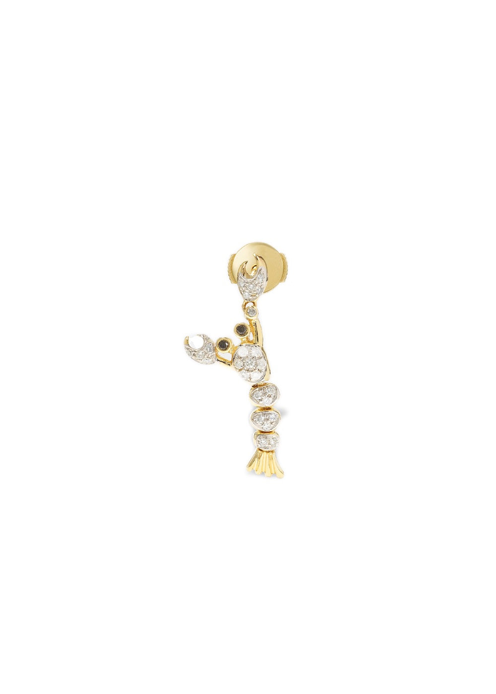 Bo Mini Homard 9K Yellow Gold Diamond Earrings