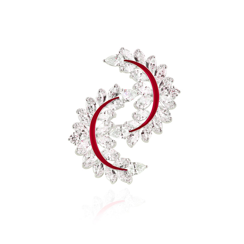 Floral Crescent Ring